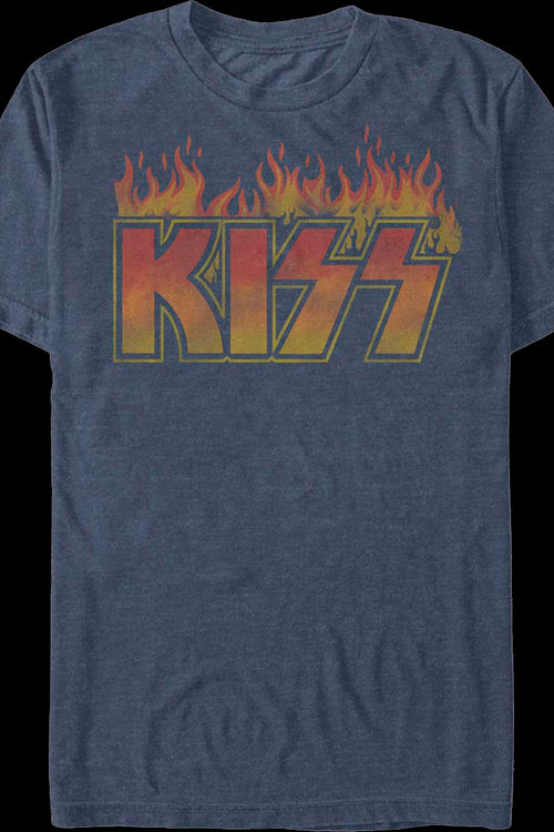 Flaming Logo KISS T-Shirtmain product image