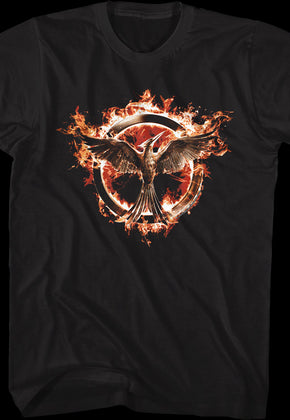 Flaming Mockingjay Hunger Games T-Shirt