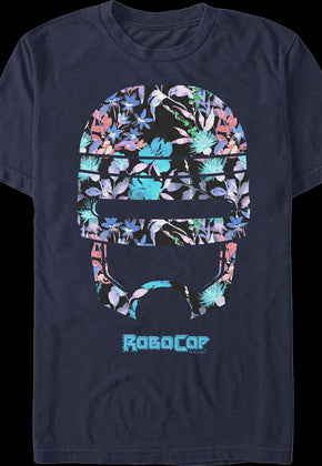 Floral Helmet Robocop T-Shirt