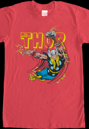 Flying God of Thunder Thor T-Shirt