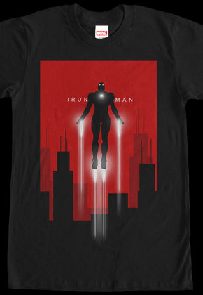 Flying Silhouette Iron Man T-Shirt