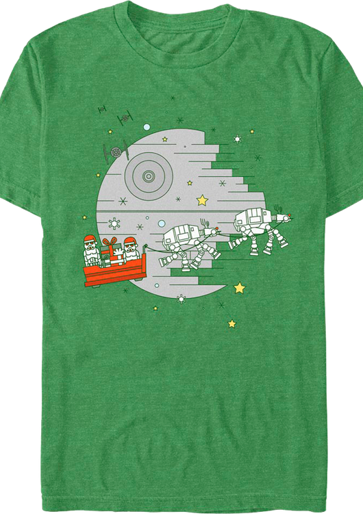 Galactic Empire Christmas Sleigh Star Wars T-Shirt - main product image