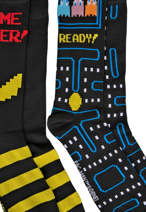 Game Over And Level One 2-Pair Pac-Man Socks