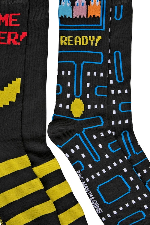 Game Over And Level One 2-Pair Pac-Man Socksmain product image