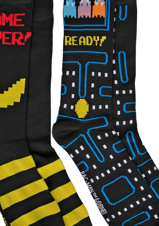 Game Over And Level One 2-Pair Pac-Man Socks - main product image