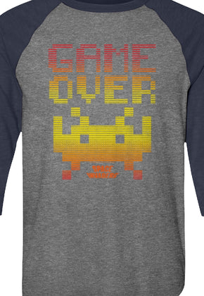 Game Over Space Invaders Raglan Baseball Shirt