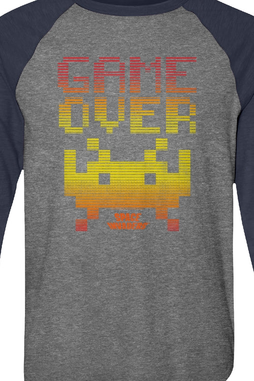 Game Over Space Invaders Raglan Baseball Shirtmain product image