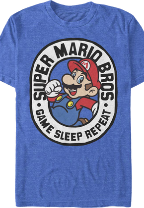 Game Sleep Repeat Super Mario Bros. Nintendo T-Shirt