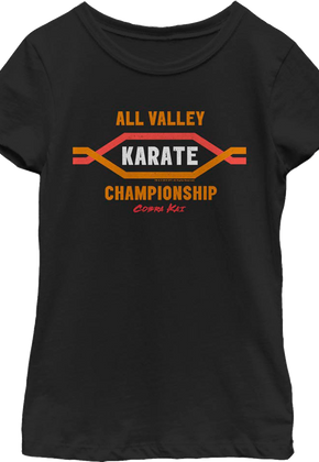Girls Youth All Valley Karate Championship Cobra Kai Shirt