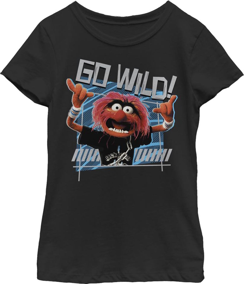 Girls Youth Animal Go Wild Muppets Shirt