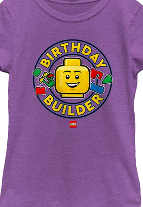 Girls Youth Birthday Builder Lego Shirt