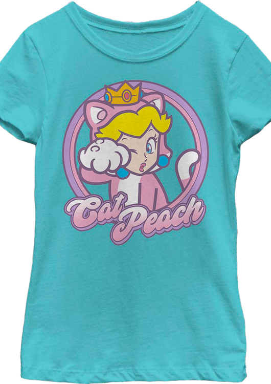 Girls Youth Cat Peach Super Mario Bros. Shirt - main product image