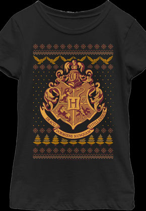Girls Youth Hogwarts Faux Ugly Christmas Sweater Harry Potter Shirt