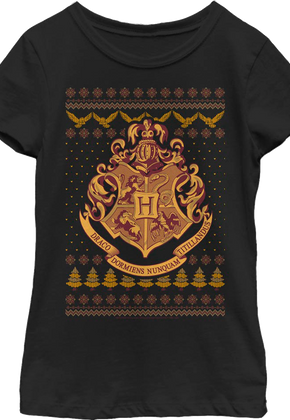 Girls Youth Hogwarts Faux Ugly Christmas Sweater Harry Potter Shirt