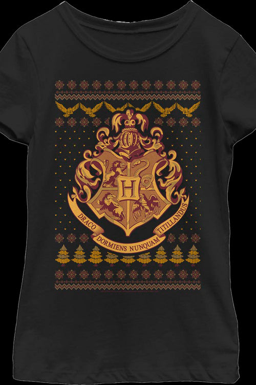 Girls Youth Hogwarts Faux Ugly Christmas Sweater Harry Potter Shirtmain product image