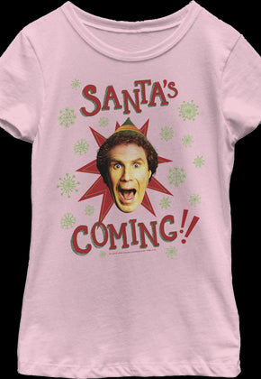 Girls Youth Santa's Coming Elf Shirt