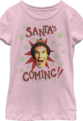Girls Youth Santa's Coming Elf Shirt