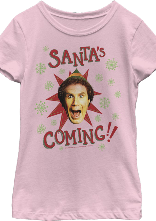 Girls Youth Santa's Coming Elf Shirt - main product image