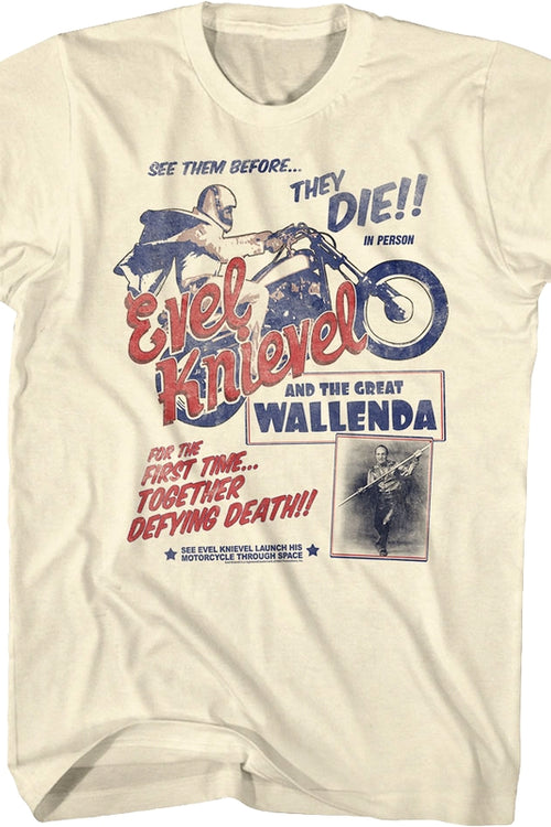 Great Wallenda and Evel Knievel T-Shirtmain product image