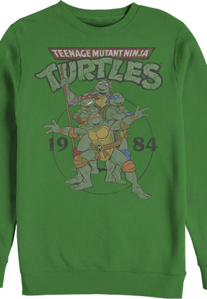 Green 1984 Teenage Mutant Ninja Turtles Sweatshirt