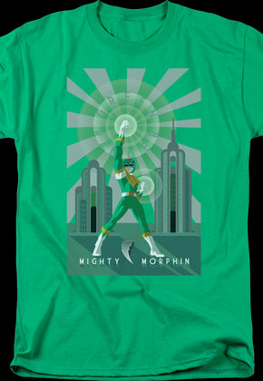 Green Ranger Poster Mighty Morphin Power Rangers T-Shirt
