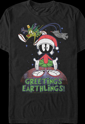Greetings Earthlings Marvin The Martian Looney Tunes T-Shirt