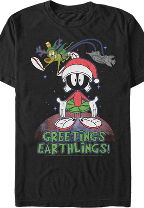Greetings Earthlings Marvin The Martian Looney Tunes T-Shirt