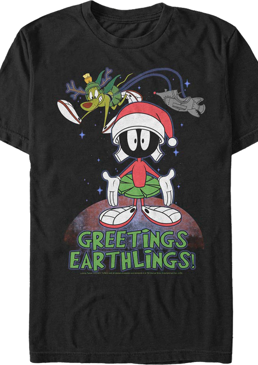 Greetings Earthlings Marvin The Martian Looney Tunes T-Shirt - main product image