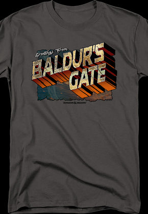 Greetings From Baldur's Gate Dungeons & Dragons T-Shirt
