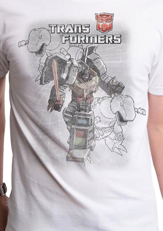 Grimlock Sketches Transformers T-Shirt - main product image