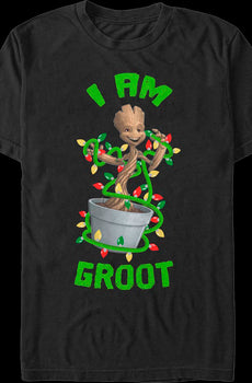 Groot Christmas Lights Marvel Comics T-Shirt