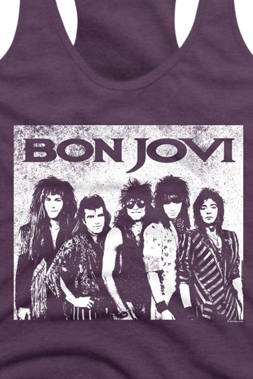 Ladies Group Photograph Bon Jovi Racerback Tank Topmain product image