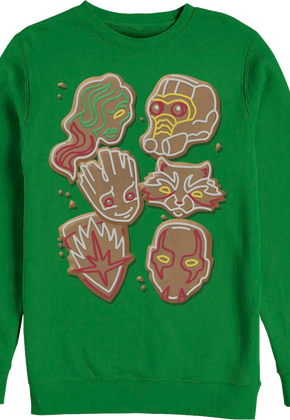 Guardians Of The Galaxy Christmas Cookies Marvel Comics Sweatshirt