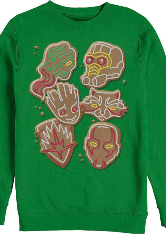 Guardians Of The Galaxy Christmas Cookies Marvel Comics Sweatshirt - main product image