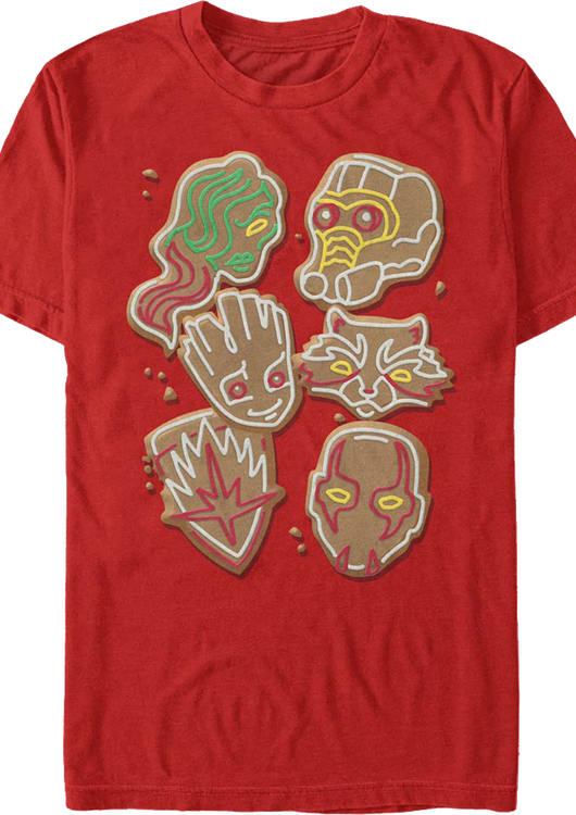 Guardians Of The Galaxy Christmas Cookies Marvel Comics T-Shirt - main product image