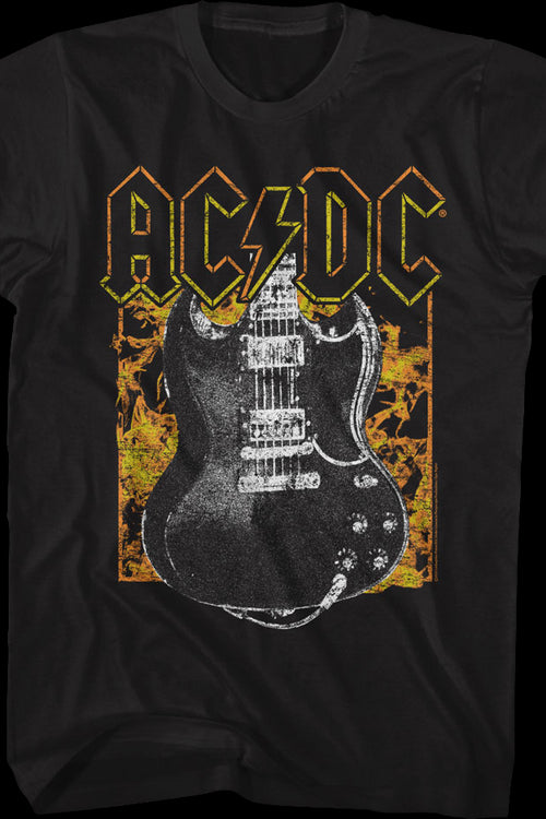 Guitar And Flames ACDC Shirtmain product image