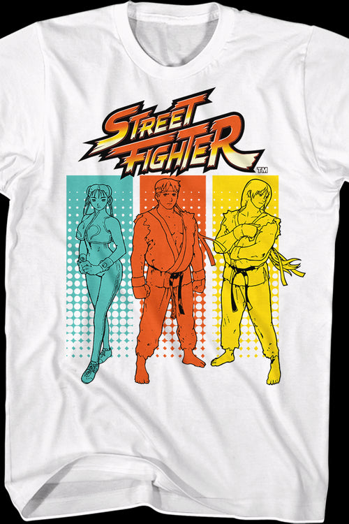 Halftone Rectangles Street Fighter T-Shirtmain product image