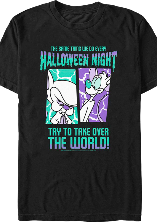 Halloween Night Pinky and the Brain T-Shirt - main product image