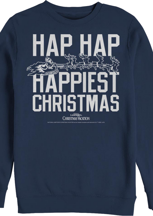 Hap Hap Happiest Christmas Vacation Sweatshirt - main product image