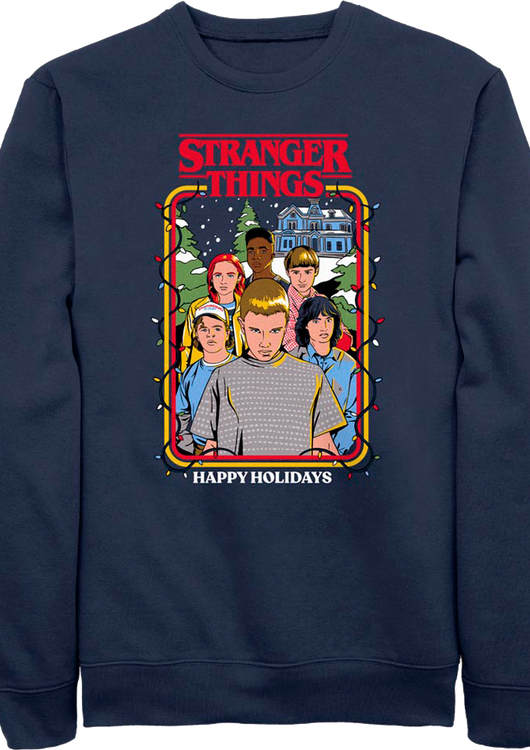 Happy Holidays Stranger Things Sweatshirt - main product image