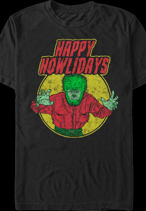 Happy Howlidays Wolf Man T-Shirt