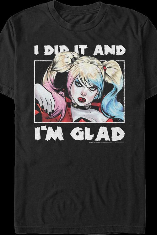 Harley Quinn I Did It And I'm Glad DC Comics T-Shirtmain product image