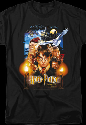 Harry Potter And The Sorcerer's Stone Poster Harry Potter T-Shirt