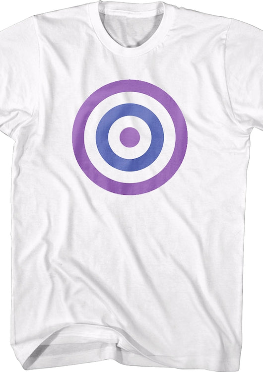 Hawkeye White Bullseye Marvel Comics T-Shirt - main product image