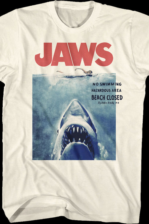 Hazardous Area Beach Closed Jaws T-Shirtmain product image