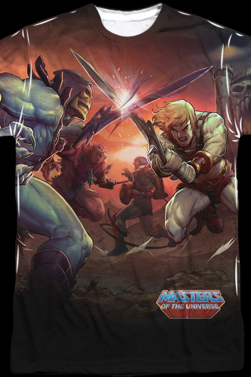 He-Man and Skeletor Battle Sublimation Shirtmain product image