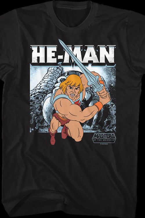 He-Man Castle Grayskull Action Pose Masters of the Universe T-Shirtmain product image