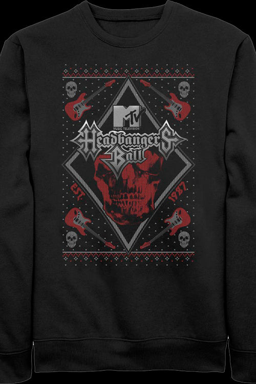Headbangers Ball Faux Ugly Christmas Sweater MTV Sweatshirtmain product image