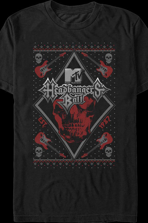 Headbangers Ball Faux Ugly Christmas Sweater MTV T-Shirtmain product image