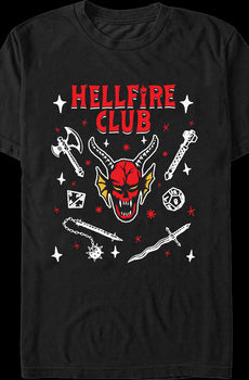 Hellfire Club Symbols Stranger Things T-Shirt